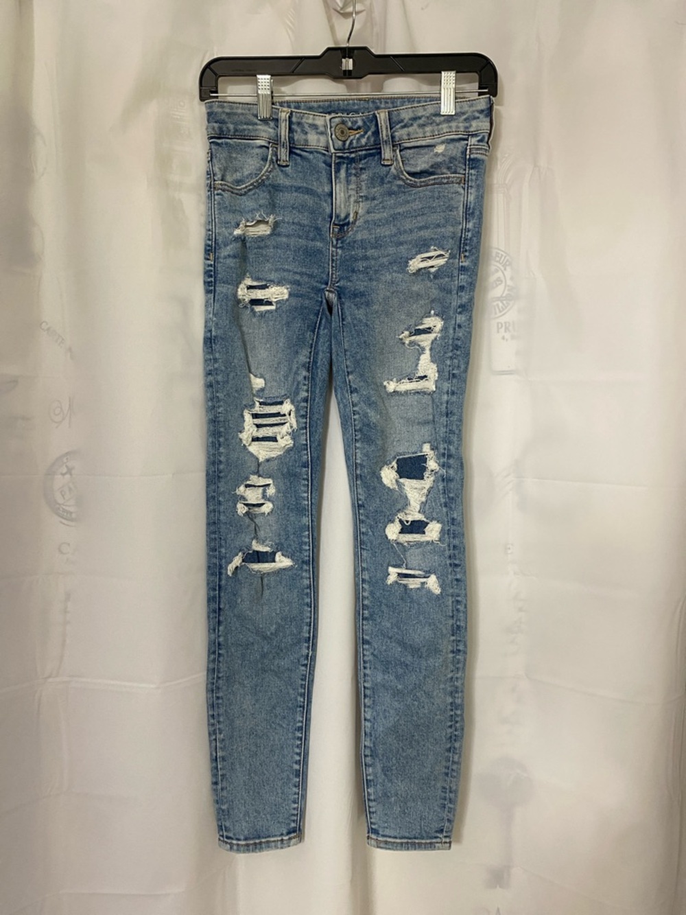 NEW American Eagle Women’s Size 0 Distressed Skinny Jegging Jeans